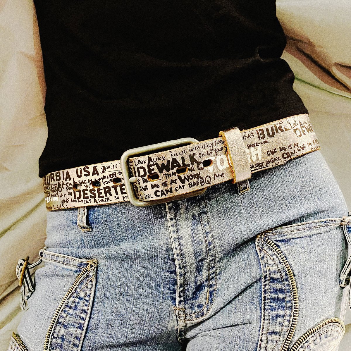 Tough silver belt